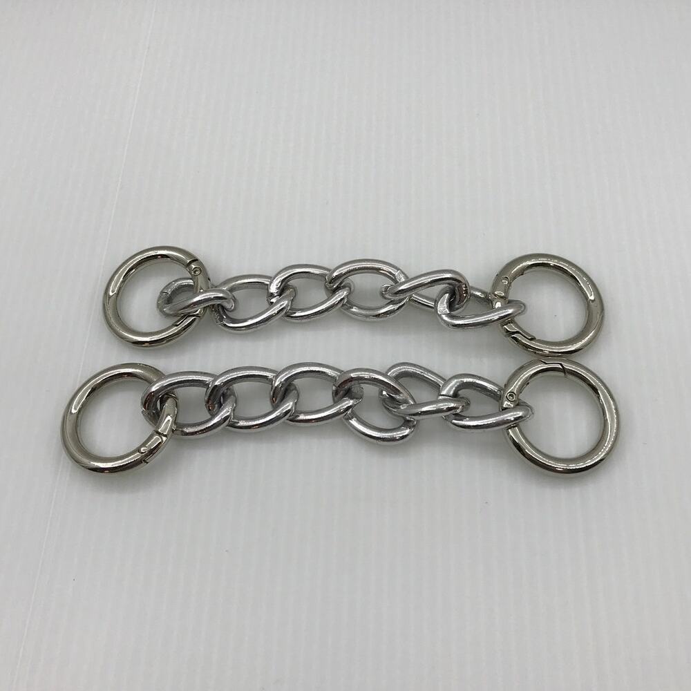 Retired MICHE Bag Silver-Tone Chain Handle Extensions & Spring Gate Rings